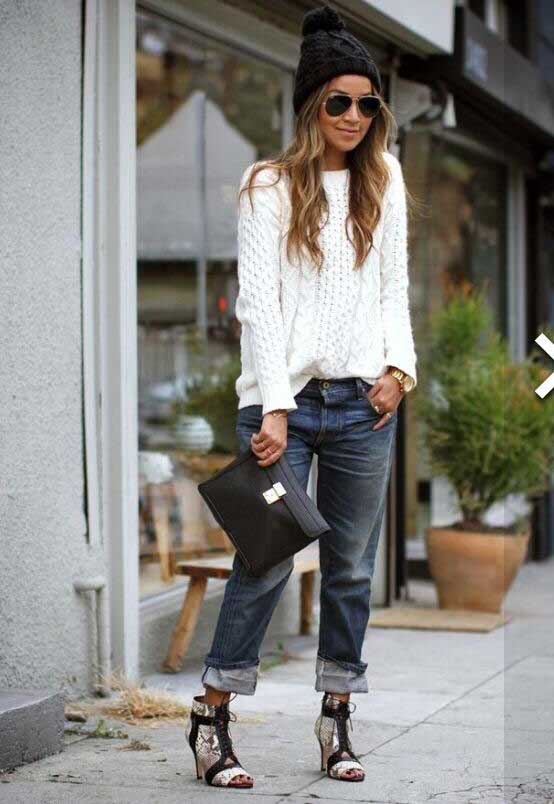 Fashionable boyfriend jeans: features, what to wear, who suits the photo 5