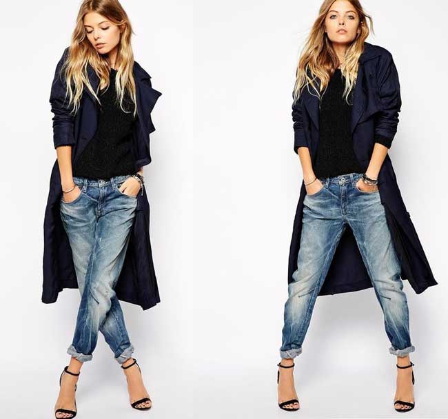 Fashionable boyfriend jeans: features, what to wear, who suits the photo 5