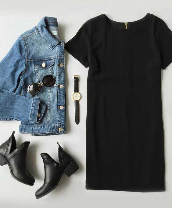 Accessoires de robe noire