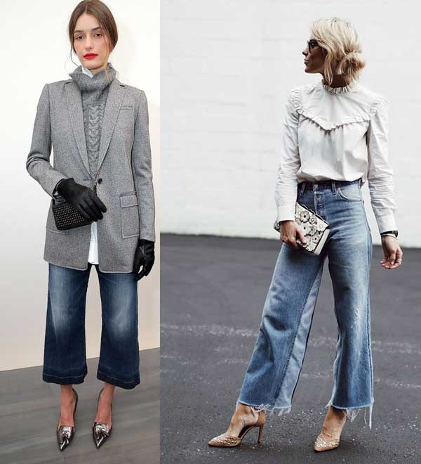 Flared jeans with what to wear in different situations