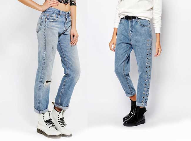 How to look stylish in boyfriend jeans?