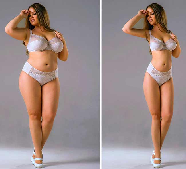La figure d'une fille grosse et maigre