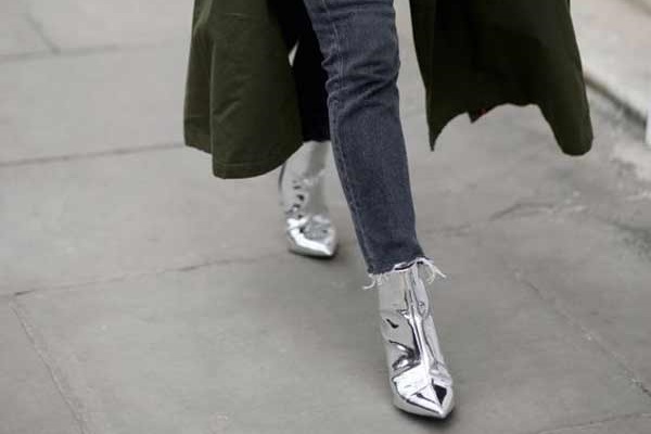 Silver ankle boots 2017