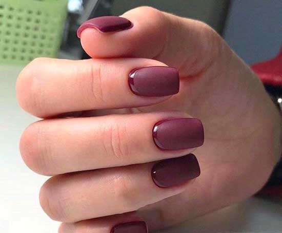 Burgundy manicure color and character