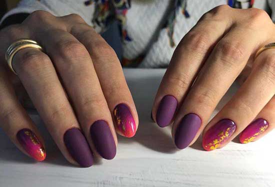 Purple manicure and character