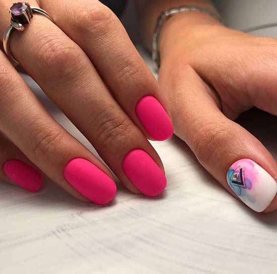 Pink manicure and character