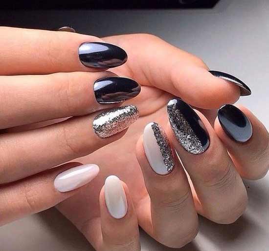 Beaux ongles de miroir de conception