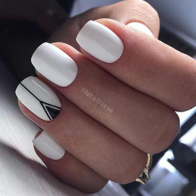 Combination white + black triangle