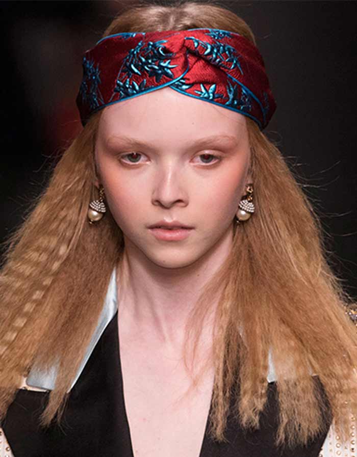 Hairstyle from the Gucci collection