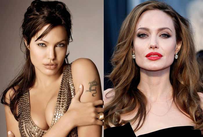 Jolie with and without bangs