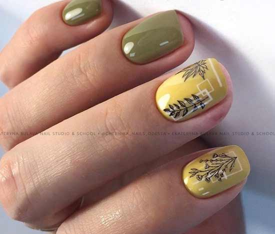 Fashionable autumn nail art on nails