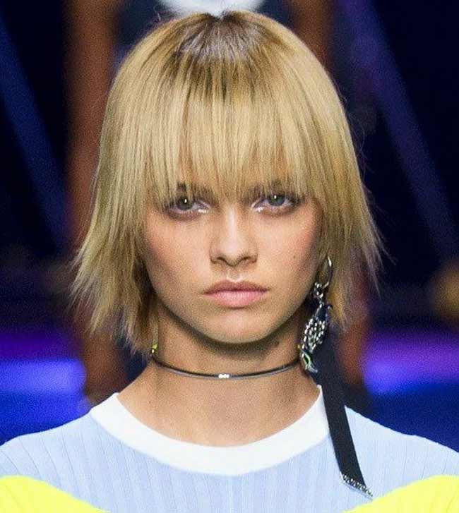 Graduated bangs trend