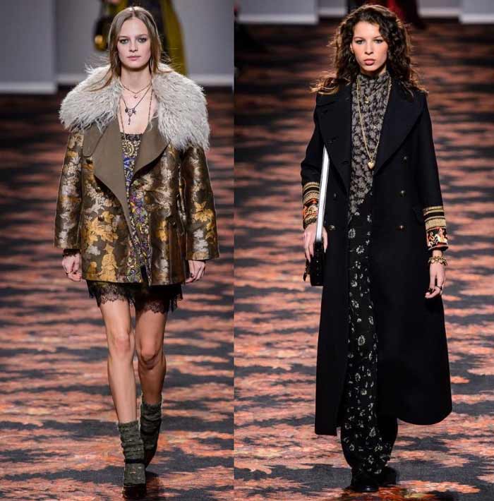 Vêtements d'extérieur pour femmes avec broderie etro-osen-zima-2016-2017