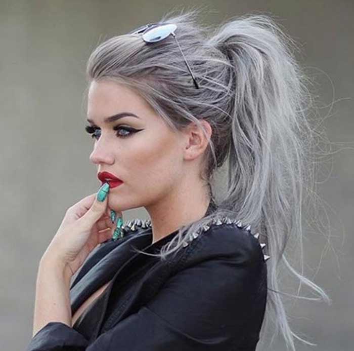 ombre de cheveux gris