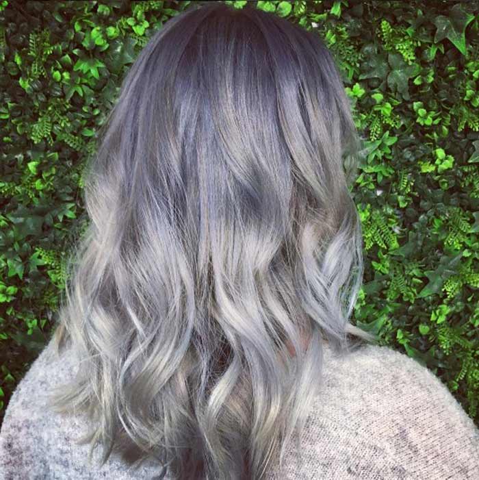 Dark smoky gray ombre