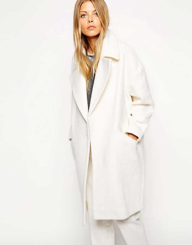 manteau blanc oversize hiver