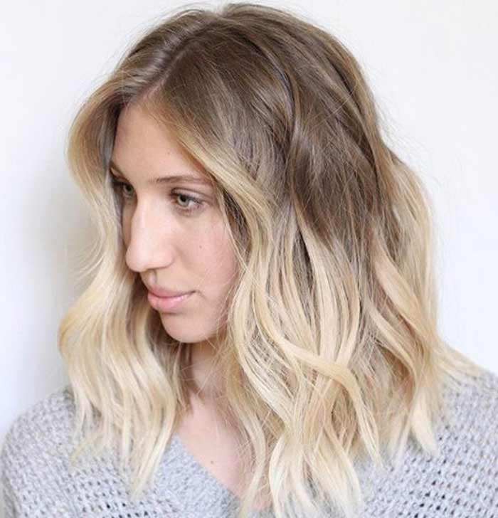 Un exemple de coloration à la mode pour les blondes