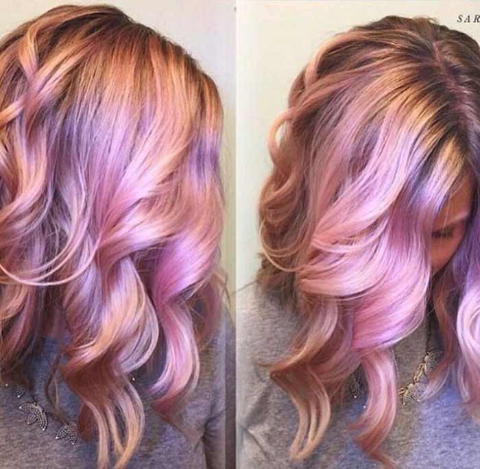 Pastel shade rose gold