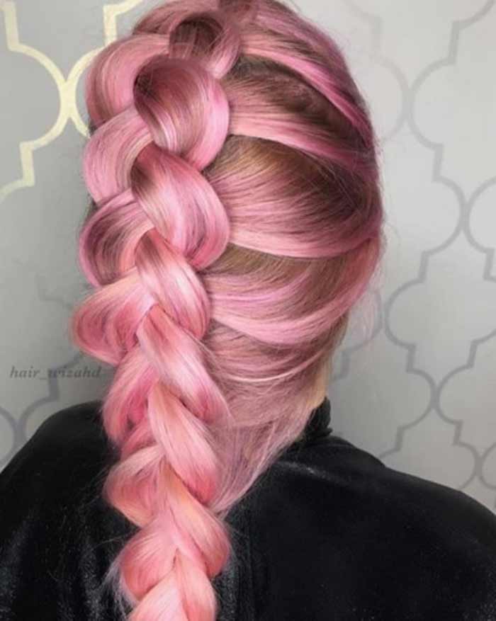 Pink in the hairstyle for every day