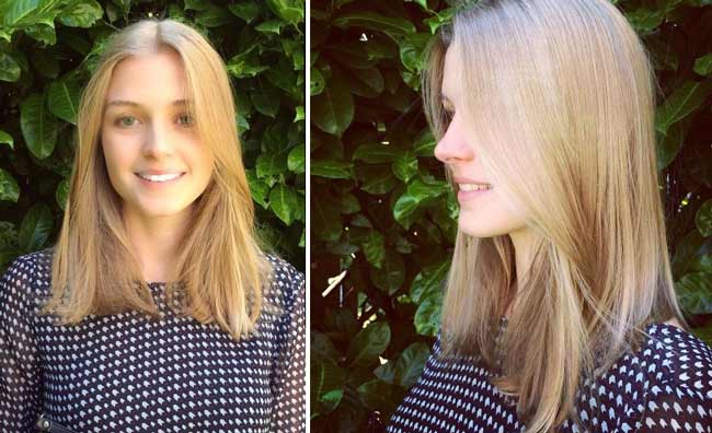 Hair strobing new trend blonde hair