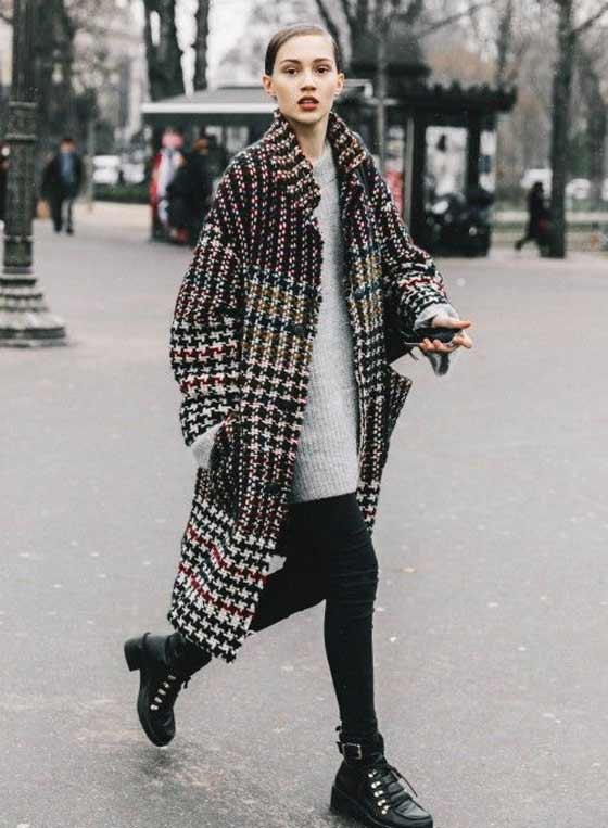 Colored Check Coat