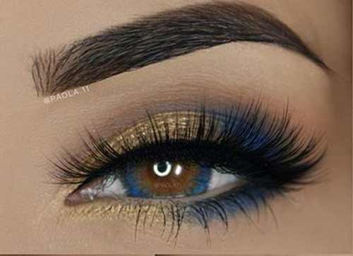 Eye-liner marron et bleu