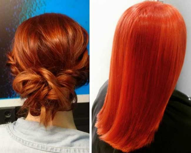 couleur de cheveux rouge-rouge