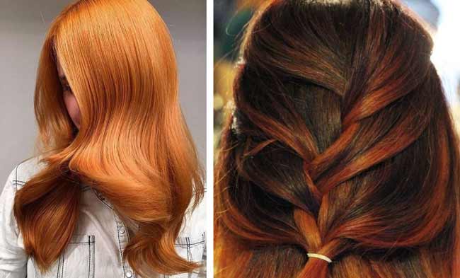 Copper color in hair