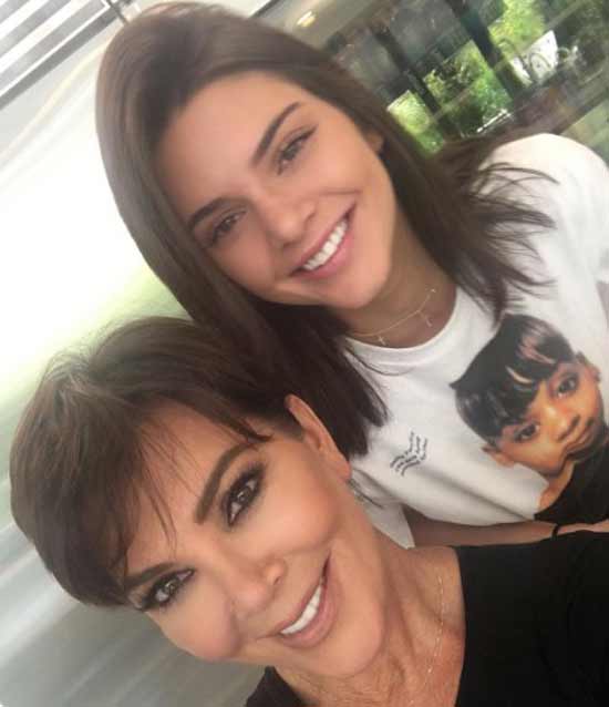 Kendall with mom Kris Jenner