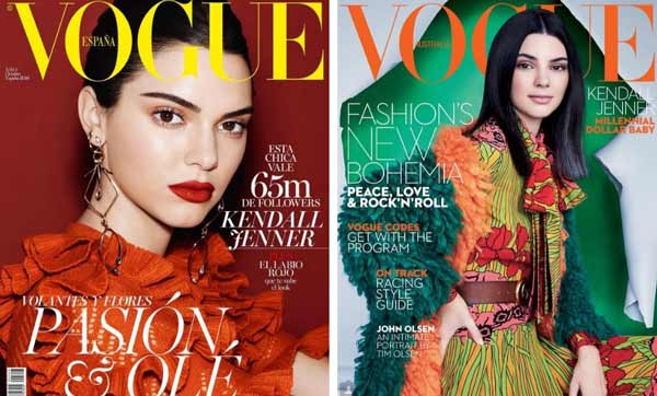 Kendall on the covers of gloss