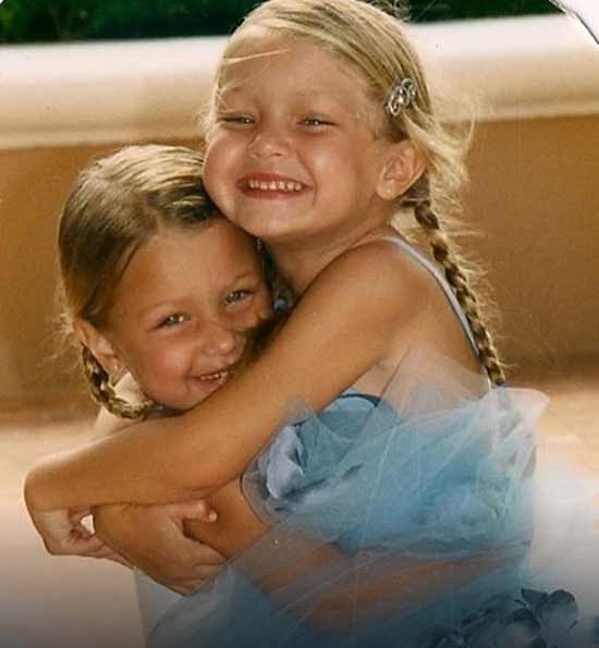 Gigi and Bella Hadid as children