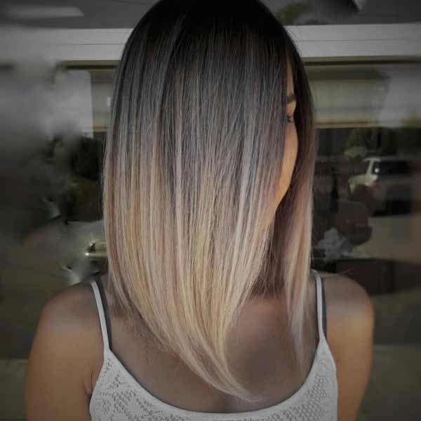 Mid-length ombre