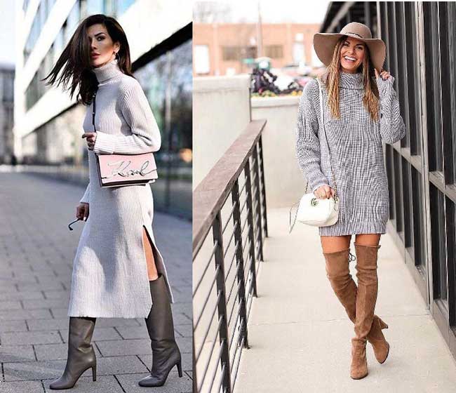 Out of fashion: 10 stylish looks with a knitted dress