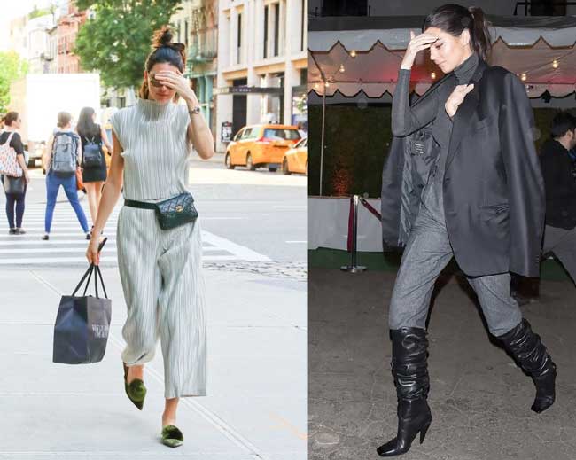 Stylish solutions with gray: 9 looks from Kendall Jenner, photo