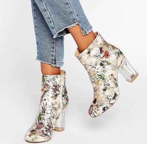 White Fashion Ankle Boots