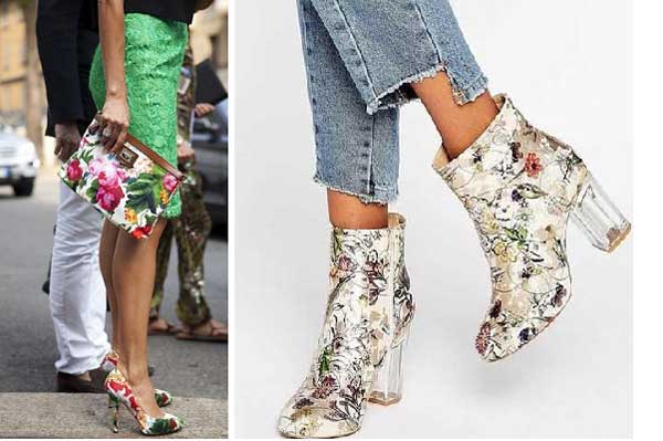 Looks de chaussures fleuries