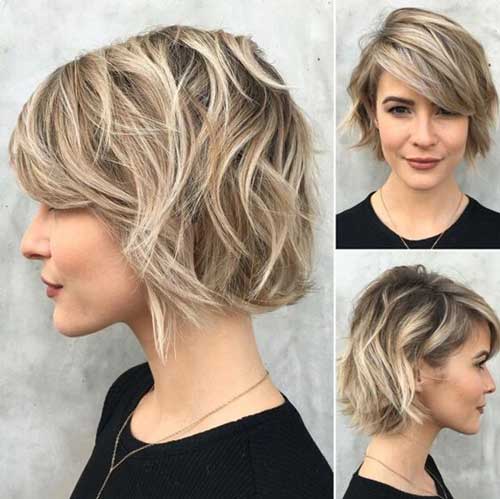 Coloration à la mode, coupe de cheveux avec une frange