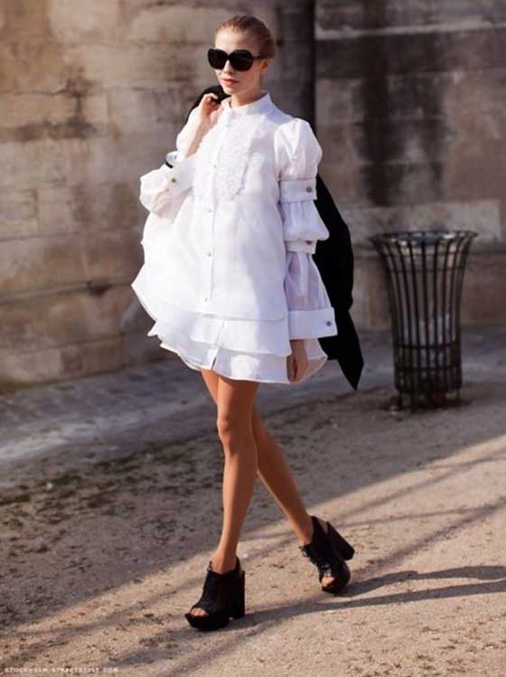 White, airy babydoll dress