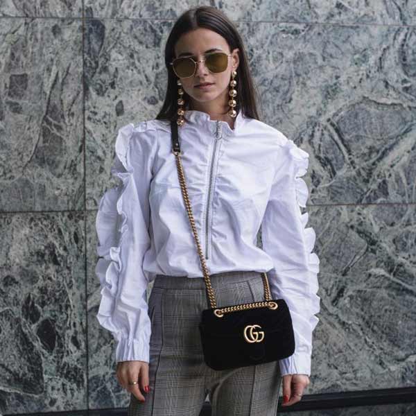 Fancy white blouse with ruffles