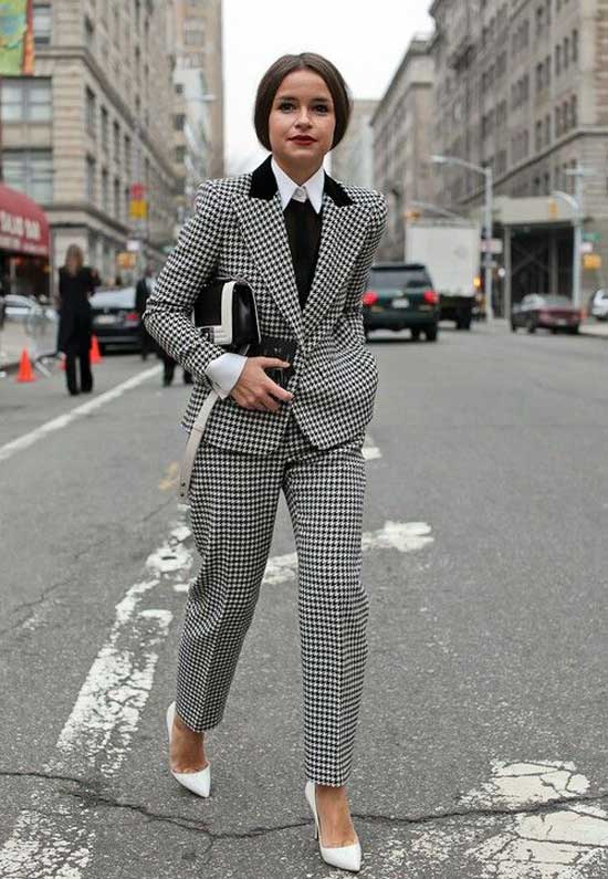 Pantsuit + stiletto heels