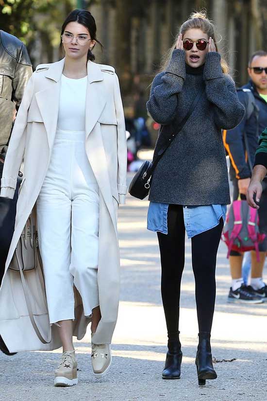 Street chic with Kendall Jenner and Gigi Hadid Cropped Pants