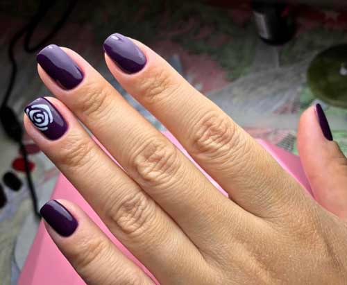 Purple nail polish