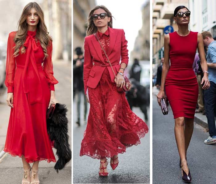 Trois options de robe et différents looks - classique