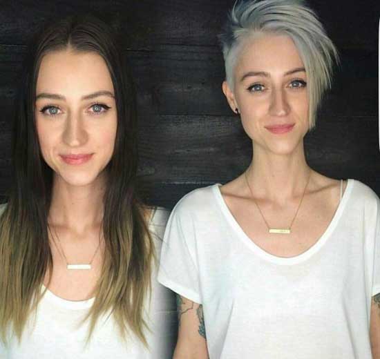 Pixie haircut from long hair: 21 epic girl transformations