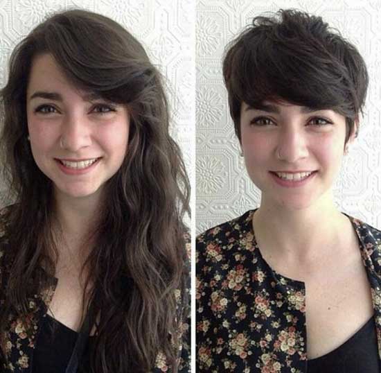 Coupe de cheveux Pixie à partir de cheveux longs: 21 transformations épiques de filles