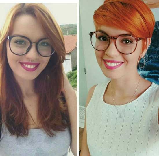 Coupe de cheveux Pixie à partir de cheveux longs: 21 transformations épiques de filles