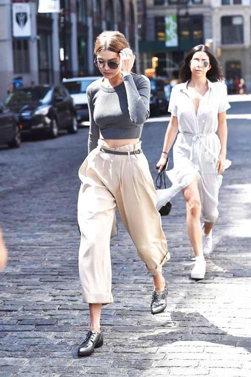 Gris + Café Gigi Hadid