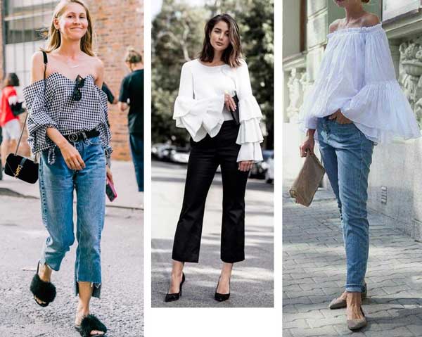 Three stylish options with street style blouses