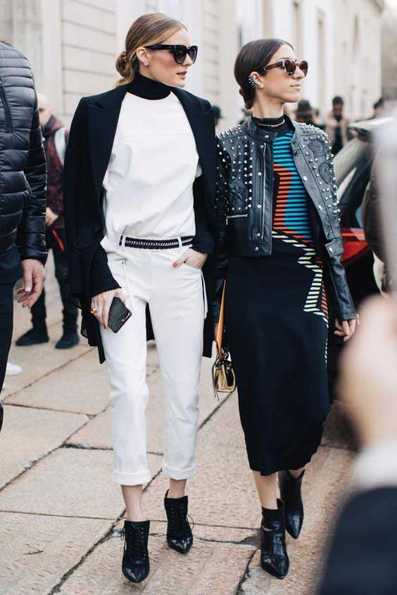 White blouse with turtleneck