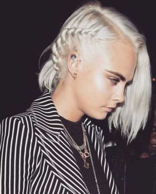 Cara Delevingne new hair color - platinum blonde